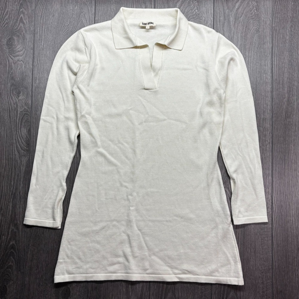 Djerf Avenue Cream Long Sleeve Mini Dress